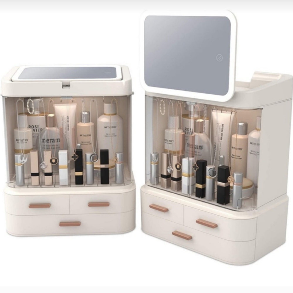 Cream Makeup Organizer with Drawers